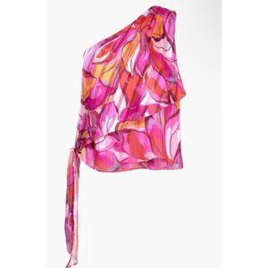 Adelyn Rae - Ashley One Shoulder Draped Top NWT Large